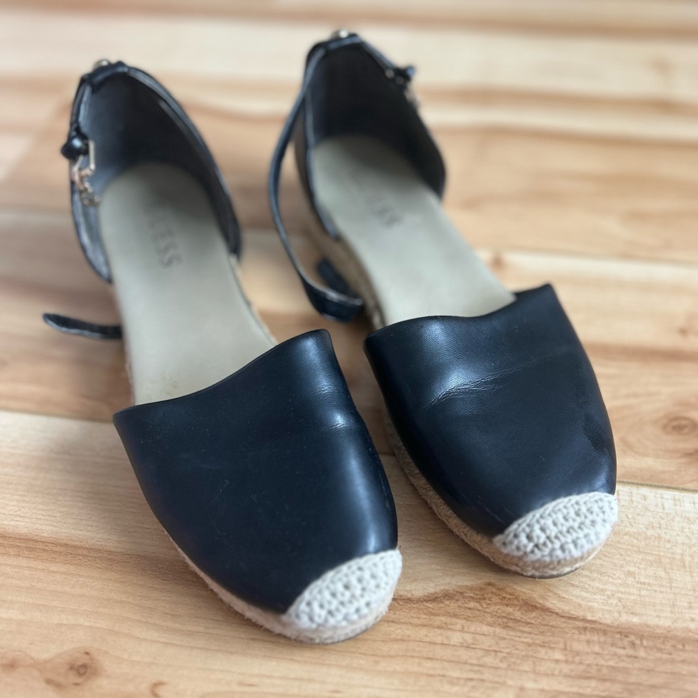 Guess Women's Black and Cream Espadrilles